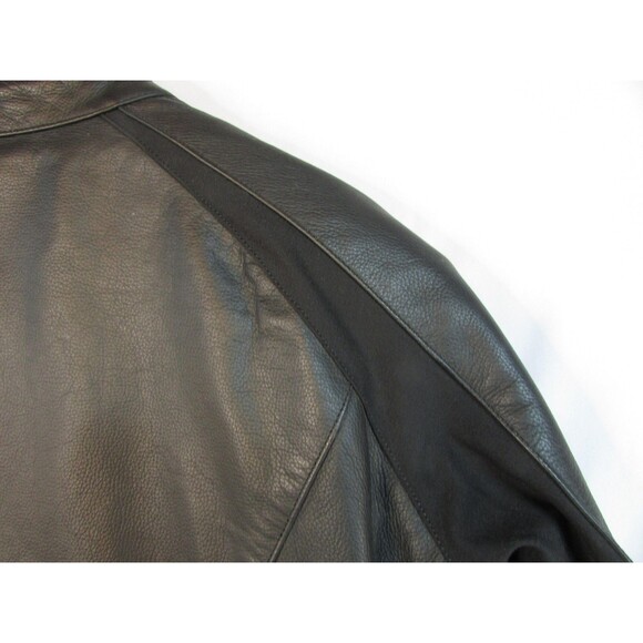 Triumph Leather Motorcycle Jacket Mens Medium Black Insulated Padded Lined - Picture 6 of 16